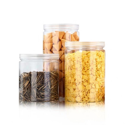 塑料包裝食品罐子批發(fā) pet透明塑料瓶子食品級(jí)五谷雜糧零食密封罐